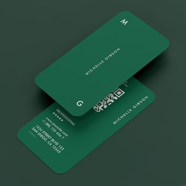 Minimal enkel Professionell för jägare-Grönt Visitkort (Hunter Green Minimal Simple Professional Business Card
)