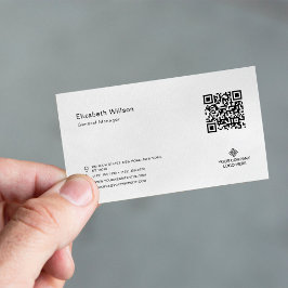 Minimal enkel QR-Professionell för Business Logoty Visitkort