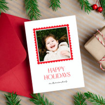 Minimal enkel Red Scallop Glad helg Photo