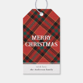 Minimal enkel röd och Grönt Play God jul Presentetikett