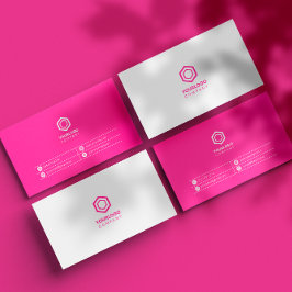 Minimal enkel Rosa för kvinnor Visitkort