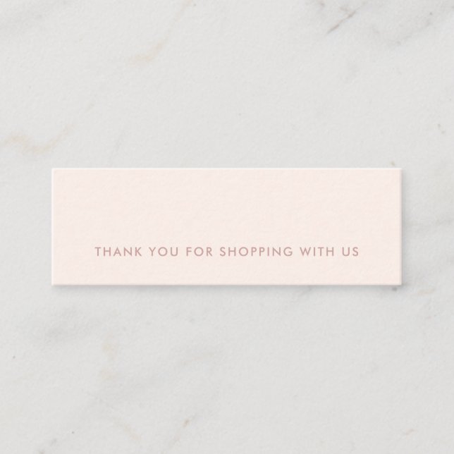 MINIMAL ENKEL ROSA  TACK MINI VISITKORT (Framsida)