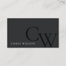 Minimal enkel svartvitt, inledande monogram