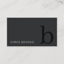 Minimal enkel svartvitt, inledande monogram