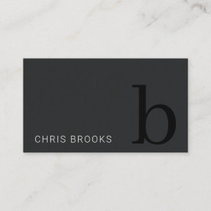 Minimal enkel svartvitt, inledande monogram visitkort