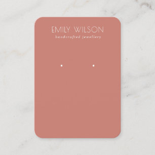 Minimal enkel Tomato Red Muted Earring Visning Visitkort