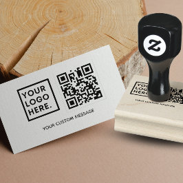 Minimal enkel uppladdning Logotyp QR-kod - företag Stämpel