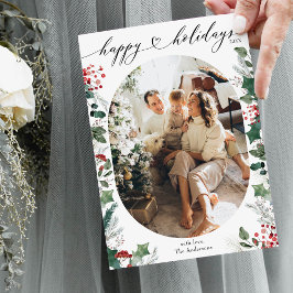 Minimal Enstaka Foto Vitt Rött  Julkort