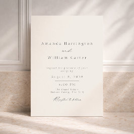 Minimal Estate Wedding Invitation | Elegant Serif  Inbjudningar