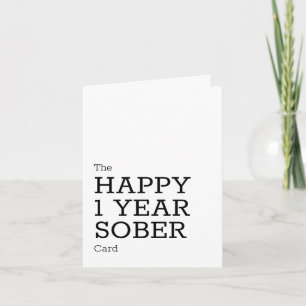 Minimal ettårsdag för sober kort