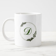 Minimal eukalyptusillustration Grönska Monogram