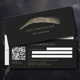 Minimal Eyebrow Salon QR Code Gift Certificate