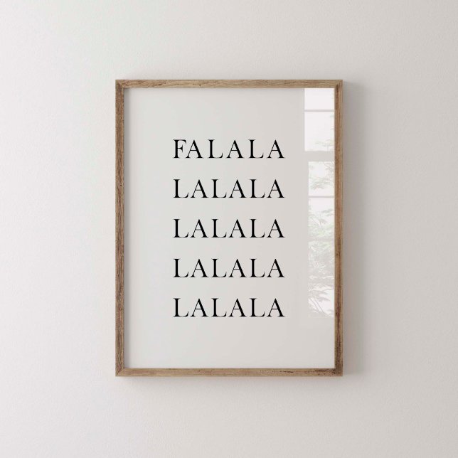 Minimal falalala affisch (Skapare uppladdad)