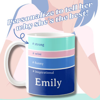 Minimal Färg Block beskriver hennes personlighet Kaffemugg