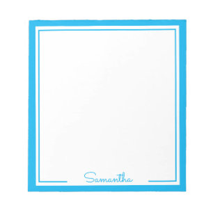 Minimal Färg Gräns Personlig Namn Anteckningsblock