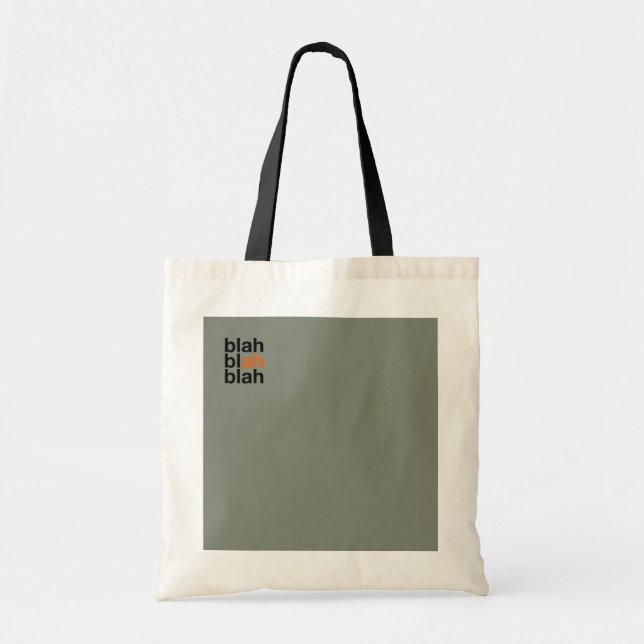 Minimal Färgblock Väska – Blah Blah Blah (Framsidan)