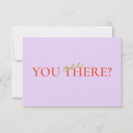 Minimal Färgglad Orange Skrift Svarskort OSA Kort