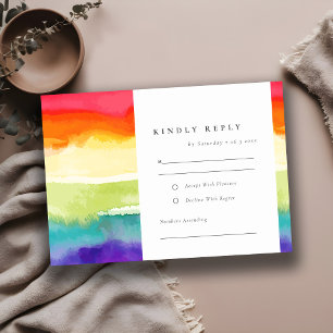 Minimal färgstark Elegant för Pridet Regnbåge Bröl OSA Kort