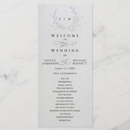 Minimal Faux Blind Deboss Cotton Wedding Program
