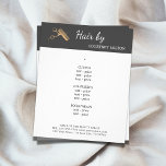 Minimal Faux Guld Scissors Comb Hairstylist Menu Flygblad<br><div class="desc">Utformning av broschyr på eleganten för skönhets-/hårrelaterade professioneller. Enkel utformning av eleganten med faux guld sax/ comb ikon och mörk grått/ vit bakgrund. Utformning av ren elegant. Kontakta oss om du behöver hjälp med att anpassa produkten.</div>