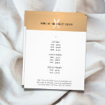 Minimal Faux Guld White Scissor Hairstylist Menu Flygblad<br><div class="desc">Utformning av broschyr på eleganten för skönhets-/hårrelaterade professioneller. Enkel utformning av eleganten med vit saxikon för faux guld rand/ vit sax,  vit bakgrund. Utformning av ren elegant. Kontakta oss om du behöver hjälp med att anpassa produkten.</div>