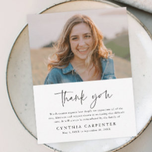 Minimal felfri minnesfoto tack kort