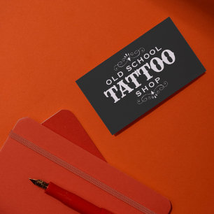 Minimal fet tatuerare visitkort