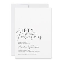 Minimal Fifty and Fabulous 50th Birthday