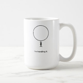Minimal figur under tryck Abstrakt linjekonst Kaffemugg