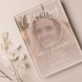 Minimal Firande i Elegant-skriptfoto för Life Inbjudningar