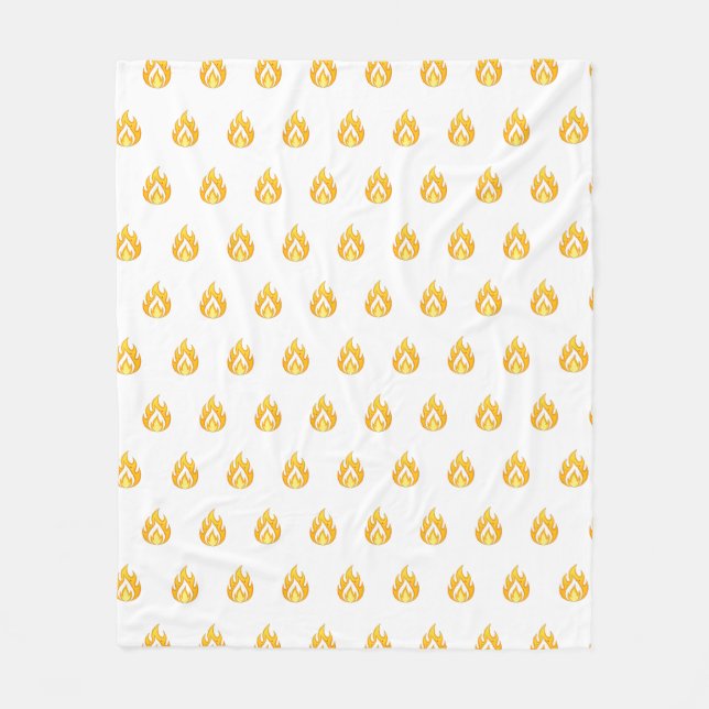 Minimal Fire Flame Icon Hot Lit Aesthetic Graphic Fleecefilt (Framsidan)