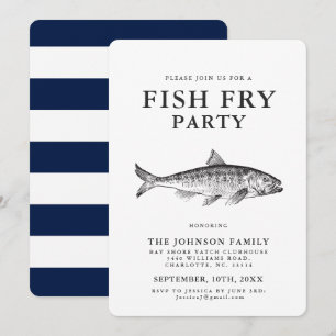 Minimal Fiskfest BBQ-firande Anpassad Inbjudan