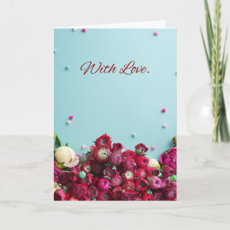 Minimal Floral Greeting Card – With Love Botanical Kort