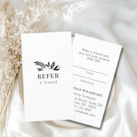 Minimal floral vit botanisk