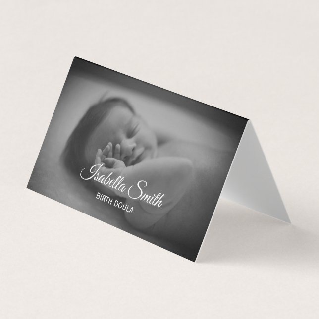 Minimal Födelse-Doula Nyföddvård Design Visitkort (Framsida)
