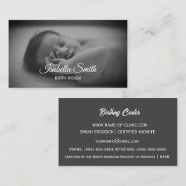 Minimal Födelse-Doula Nyföddvård Design Visitkort