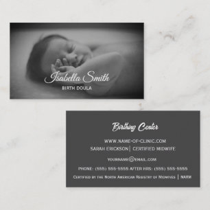Minimal Födelse-Doula Nyföddvård Design Visitkort