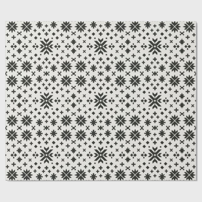 Minimal folkgeometri Sömlöst mönster  Presentpapper (Platt)