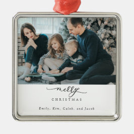 Minimal för fotomodern Chic i God jul-skript Julgransprydnad Metall