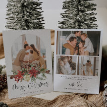 Minimal för god jul Modern Photo Helgdag Card