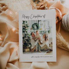 Minimal för god jul Modern Photo Helgdag Card Julkort