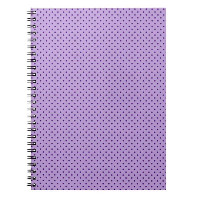 Minimal för Lavender Lila Polka-punktsregel Anteckningsbok (Framsidan)