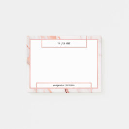 Minimal  för Vit ros Marble Stone Luxury Post-it Block