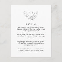 Minimal formell information om Monogram Bröllop