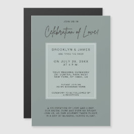 Minimal försäljning Bröllop Firande i Kärlek Magnetisk Inbjudningskort