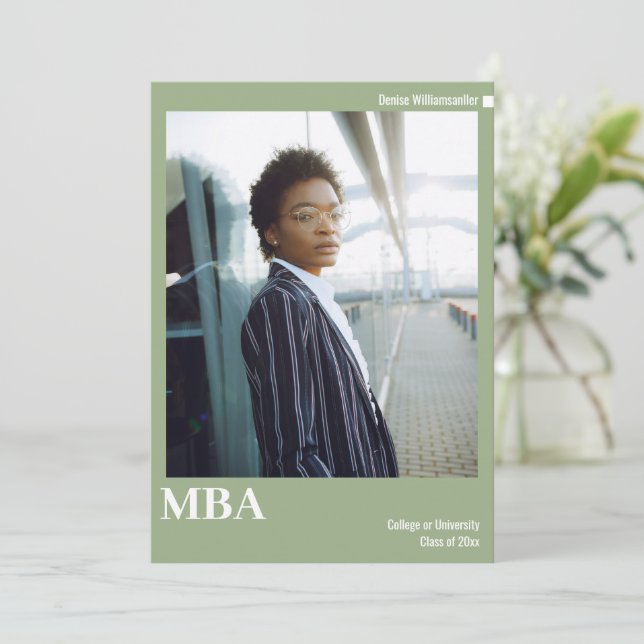 Minimal foto MBA Studenten Meddelande (Stående Fram)