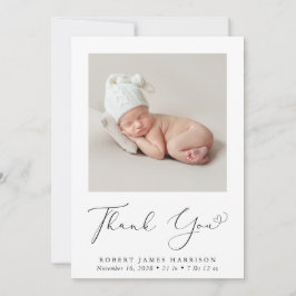 Minimal foto-Tack-födelsemeddelande
