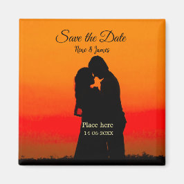 Minimal foto vit svart klassisk elegant spara den magnet