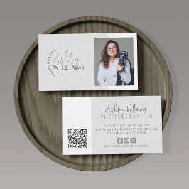 Minimal fotofotofotografi QR-kod Visitkort