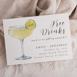 Minimal fotofunny Bröllop spara datum Inbjudningar